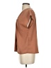 Net Collection Brown Short Sleeve Blouse Size S - photo 5