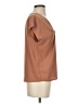 Net Collection Brown Short Sleeve Blouse Size S - photo 4