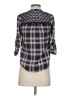 Monteau Plaid Blue 3/4 Sleeve Blouse Size L - photo 2