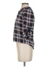 Monteau Plaid Blue 3/4 Sleeve Blouse Size L - photo 5