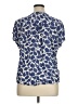 Treasure & Bond 100% Rayon Animal Print Blue Short Sleeve Blouse Size 1X - photo 2