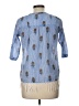Roberta Roller Rabbit 100% Cotton Blue 3/4 Sleeve Button-Down Shirt Size 10 - photo 2
