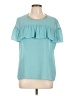 Juicy Couture 100% Polyester Teal Short Sleeve Blouse Size L - photo 1