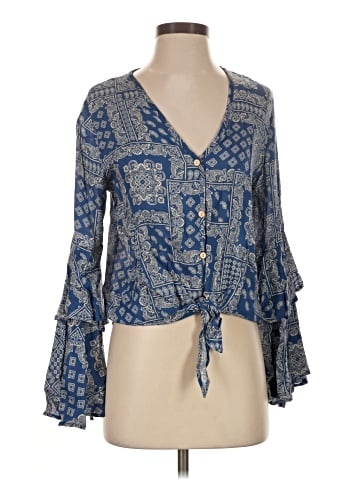 Hummingbird Long Sleeve Blouse (view 1)