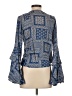Hummingbird 100% Rayon Blue Long Sleeve Blouse Size S - photo 2