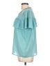 Juicy Couture 100% Polyester Teal Short Sleeve Blouse Size L - photo 5
