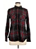 Maurices Plaid Black Long Sleeve Button-Down Shirt Size M - photo 1