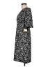 Halogen 100% Polyester Animal Print Black Casual Dress Size M - photo 5
