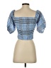 Lulus 100% Polyester Blue 3/4 Sleeve Blouse Size S - photo 2