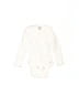 Gerber 100% Cotton Solid Ivory Long Sleeve Onesie Size Newborn - photo 1