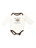Hb 100% Cotton Graphic Ivory Long Sleeve Onesie Size 0-3 mo - photo 1