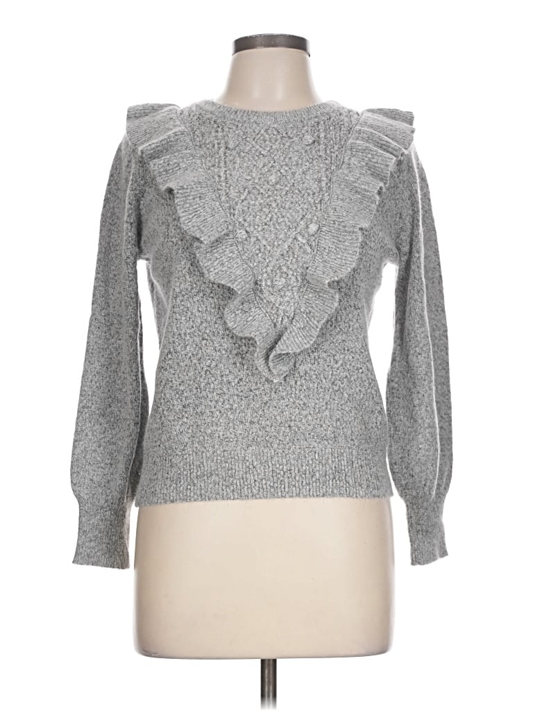 Pre-owned Adrienne Vittadini Pullover Sweater In Gray