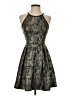 Soprano Metallic Silver Cocktail Dress Size S - photo 1