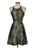 Soprano Metallic Silver Cocktail Dress Size S - photo 2