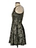Soprano Metallic Silver Cocktail Dress Size S - photo 5