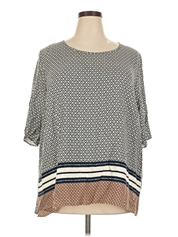 Persona by Marina Rinaldi Short Sleeve Top (view 1)