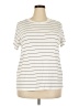 Torrid Stripes Ivory Short Sleeve T-Shirt Size 2X Plus (2) - photo 1