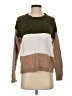 Poof! 100% Polyester Color Block Brown Pullover Sweater Size S - photo 1