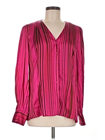 Elie Tahari Long Sleeve Silk Top (view 1)