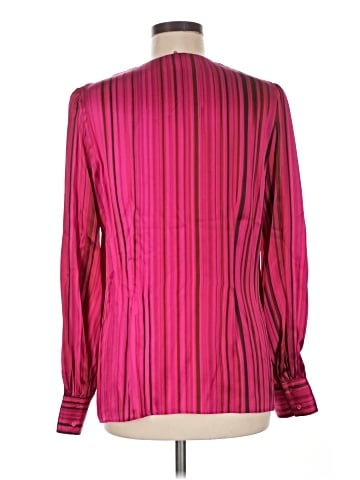 Elie Tahari Long Sleeve Silk Top (view 2)