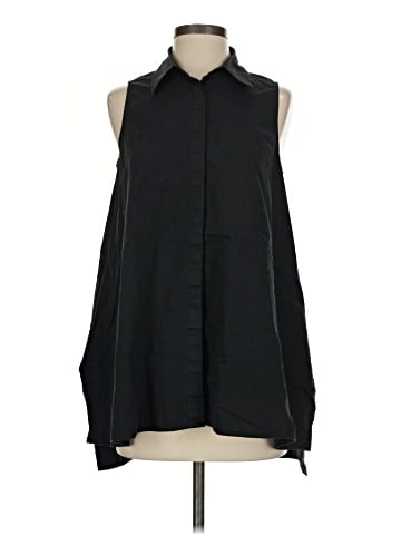 Neiman Marcus Sleeveless Button-Down Shirt (view 1)