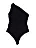 Flounce Black Bodysuit Size 4 - photo 2
