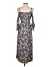 Hinge 100% Rayon Paisley Blue Casual Dress Size XS - photo 2