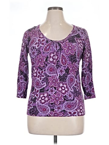 August Silk 3/4 Sleeve Top (view 1)