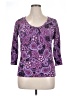 August Silk Purple 3/4 Sleeve Top Size XL - photo 1