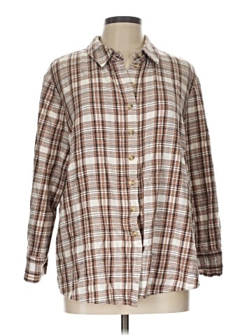 Forever New Long Sleeve Button-Down Shirt (view 1)