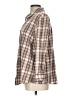 Forever New Plaid Brown Long Sleeve Button-Down Shirt Size 12 - photo 5