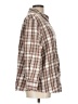 Forever New Plaid Brown Long Sleeve Button-Down Shirt Size 12 - photo 4