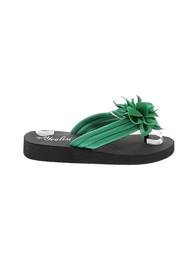 Pre-owned Assorted Brands Flip Flops In Green