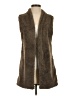 Hinge 100% Polyester Brown Faux Fur Vest Size S - photo 1
