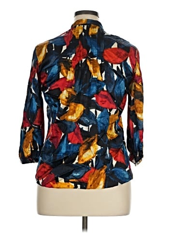 Alfani 3/4 Sleeve Silk Top (view 2)
