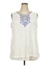 Ruby Rd. Ivory Sleeveless T-Shirt Size 2X - photo 1