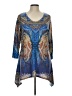 One World Blue 3/4 Sleeve Blouse Size L - photo 1