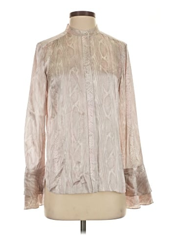 Elie Tahari Long Sleeve Silk Top (view 1)
