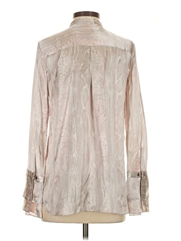 Elie Tahari Long Sleeve Silk Top (view 2)