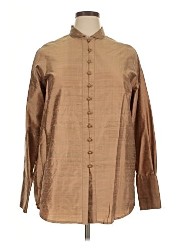 Anne Klein II Long Sleeve Button-Down Shirt (view 1)