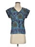 Tiny Paisley Blue Short Sleeve T-Shirt Size XS - photo 1