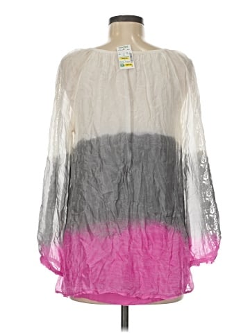 Tempo Paris Long Sleeve Silk Top (view 2)