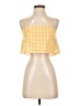 Lovers + Friends Checkered-gingham Yellow Sleeveless Blouse Size XS - photo 1