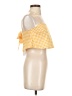 Lovers + Friends Checkered-gingham Yellow Sleeveless Blouse Size XS - photo 4