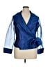 Helene Blake 100% Polyester Blue Long Sleeve Blouse Size XL - photo 1