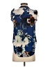 DKNY Floral Blue Short Sleeve Blouse Size XS - photo 2