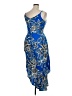 MSK 100% Rayon Paisley Blue Cocktail Dress Size XL - photo 2