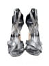 Manolo Blahnik 100% Leather Metallic Silver Sandals Size EU 41 - photo 2