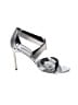 Manolo Blahnik 100% Leather Metallic Silver Sandals Size EU 41 - photo 1