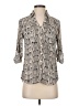 Express 100% Polyester Animal Print Gray 3/4 Sleeve Blouse Size XS - photo 1